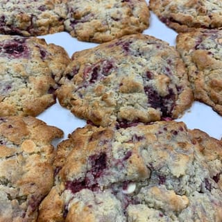 Raspberry White Chocolate Scone