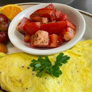 Avocado Bacon Omelet with Tomato